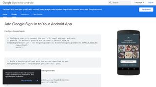 
                            5. Google Sign-In for Android | Google Developers