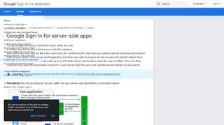 
                            2. Google Sign-In for server-side apps - Google Developers