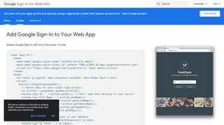 
                            6. Google Sign-In for Websites | Google Developers