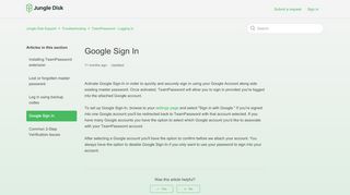 
                            4. Google Sign In – Jungle Disk Support