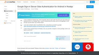 
                            8. Google Sign-in Server Side Authentication for …