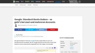 
                            1. Google: Standard-Konto ändern – so geht's bei zwei und ...