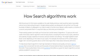 
                            8. Google's Search Algorithm and Ranking System - Google Search