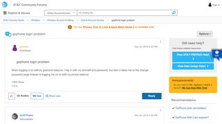 
                            8. gophone login problem - AT&T Community
