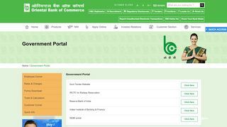 
                            6. Government Portals - Oriental Bank of Commerce