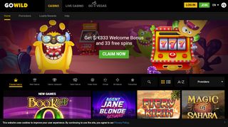 
                            7. GoWild Casino: Best Online Games + Mobile Slots - $/€333 ...