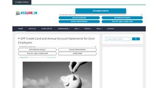 
                            2. GPF Credit Card and Annual Account Statements for Govt ...