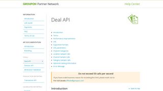
                            4. GPN Help Center - Deal API - Groupon API