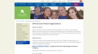 
                            1. GPO (Groves Parent Organization) - Groves Academy