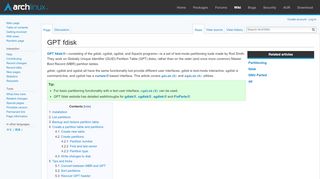 
                            3. GPT fdisk - ArchWiki - wiki.archlinux.org