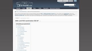 
                            5. GRA und FIS nachrüsten B6 B7 - Dein Forum zum …