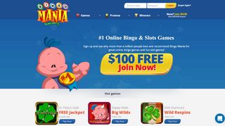 
                            10. Grab $100 Free | BingoMania - Play Online Bingo Games for ...