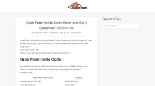 
                            3. Grab Point Invite Code Enter and Earn GrabPoint …