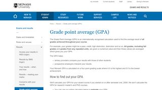 
                            1. Grade point average (GPA) - Exams and results