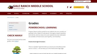 
                            4. Grades - Gale Ranch Middle School - School Loop