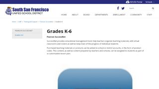 
                            3. Grades K-6 - South San Francisco Unified School District