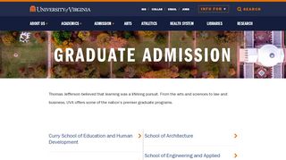 
                            1. Graduate Admission | The University of Virginia