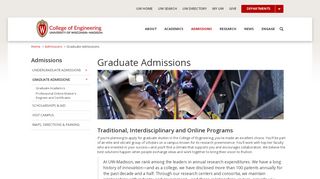 
                            8. Graduate Admissions - College of Engineering - UW-Madison