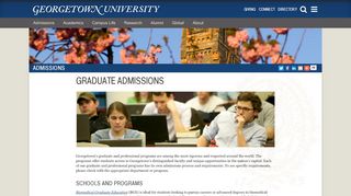 
                            2. Graduate Admissions | Georgetown University