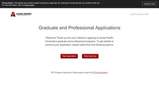 
                            2. Graduate and Professional Applications - apu.edu