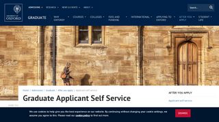 
                            2. Graduate Applicant Self Service | University of Oxford