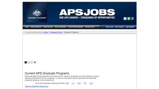 
                            1. Graduate Programs - APS Jobs