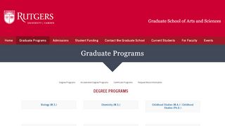 
                            7. Graduate Programs – Graduate School of Arts and Sciences