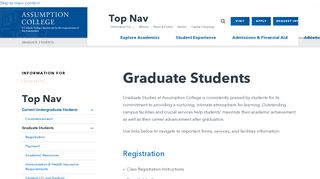 
                            6. Graduate Students | Assumption College