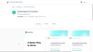 
                            3. Grammarly for Chrome - Chrome Web Store