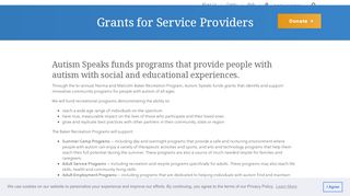 
                            10. Grants for Service Providers | Autism Speaks