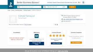 
                            5. Gratitude Training LLC | Better Business Bureau® Profile