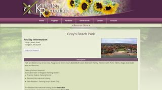 
                            3. Gray's Beach Park - Kingston Recreation: Facility Details