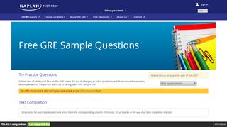 
                            11. GRE Practice Questions | Kaplan - kaptest.co.uk