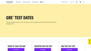 
                            2. GRE Test Dates & Registration 2019 | Kaplan Test Prep