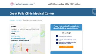 
                            1. Great Falls Clinic Medical Center | MedicalRecords.com