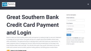 
                            7. Great Southern Bank Credit Card Payment - Login - …