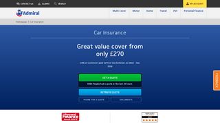 
                            5. Great value car insurance quotes from £270 - Admiral.com