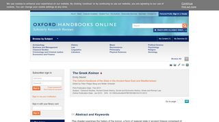 
                            2. Greek Koinon - Oxford Handbooks