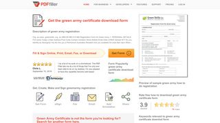 
                            4. Green Army Certificate Download - Fill Online, Printable ...