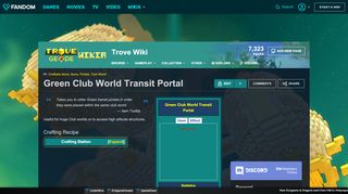 
                            1. Green Club World Transit Portal | Trove Wiki | FANDOM powered by ...