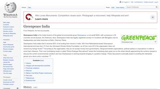 
                            7. Greenpeace India - Wikipedia