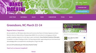 
                            9. Greensboro, NC March 22-24 | Dance Competitions - Dance Machine
