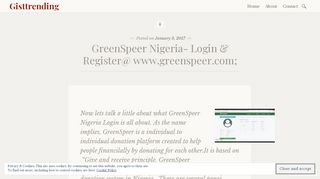 
                            11. GreenSpeer Nigeria- Login & Register@ www.greenspeer.com;