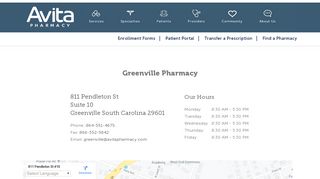 
                            8. Greenville, SC - Avita Pharmacy