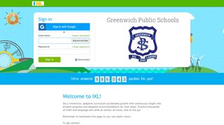 
                            3. Greenwich Public Schools - IXL