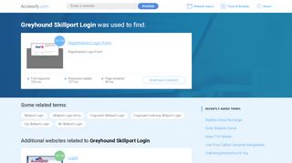 
                            7. Greyhound Skillport Login at top.accessify.com