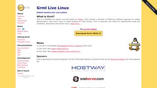 
                            1. grml.org - Debian Live system / CD for sysadmins and ...