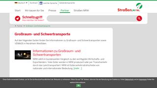 
                            7. Großraum- und Schwertransporte | Straßen.NRW