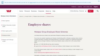 
                            7. Group Employee Share Schemes, Investor Centre | Westpac