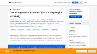 
                            2. Grupo Segurador Banco do Brasil e Mapfre (BB MAPFRE ...